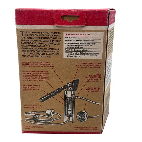 SweetWater Guardian Microfilter Water Purifier Hiking Camping Backpacking NOS - Picture 6 of 15